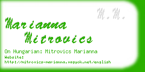 marianna mitrovics business card